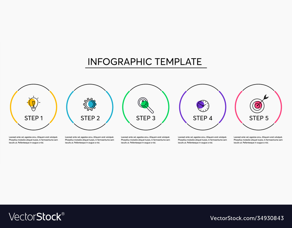 Creative infographic with 5 options steps Vector Image