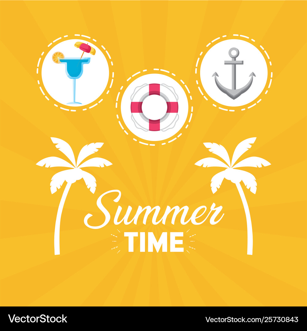 Summer time holiday Royalty Free Vector Image - VectorStock