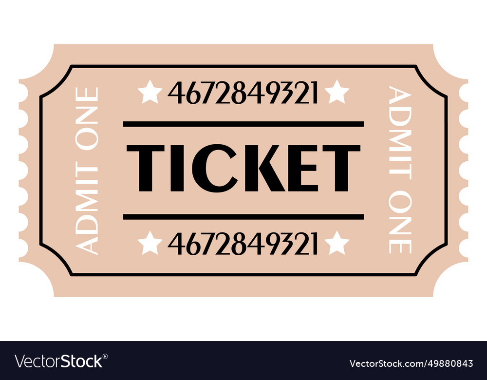 Ticket entrance Royalty Free Vector Image - VectorStock