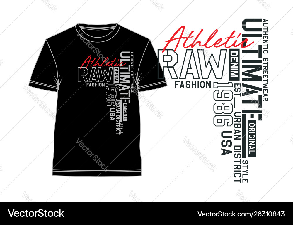 Ultimate athletic for t shirt typography slogan Vector Image