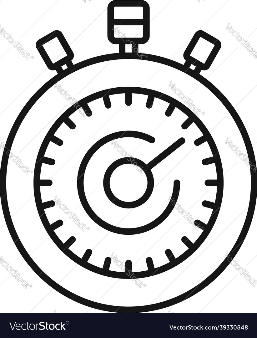 Alarm stopwatch icon outline stop clock