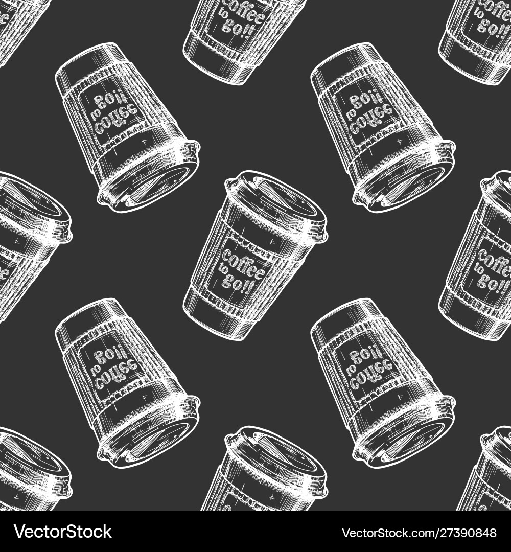 Coffee seamless pattern Royalty Free Vector Image