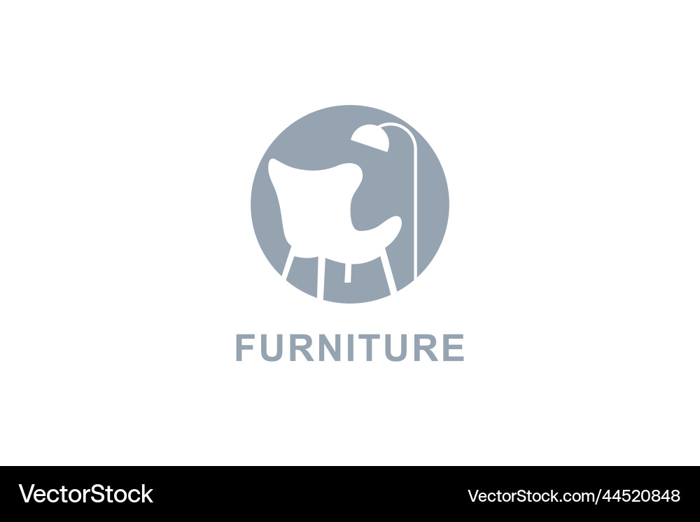 Gallery furniture logo design Royalty Free Vector Image