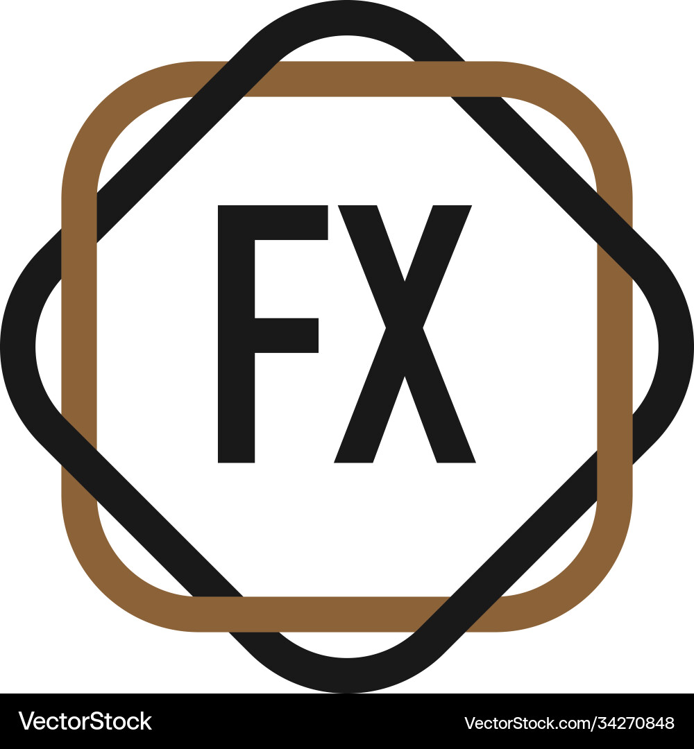 Initial letter fx elegance logo design template Vector Image
