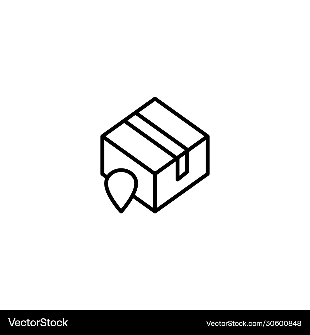 Package location tracking icon Royalty Free Vector Image
