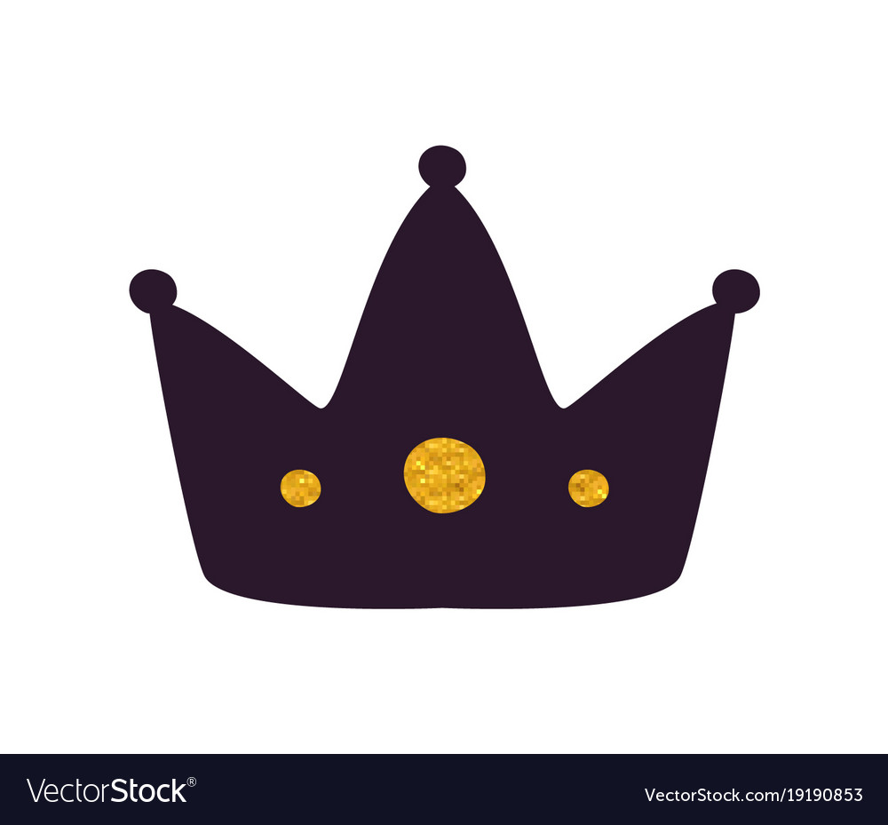 Black crown silhouette icon