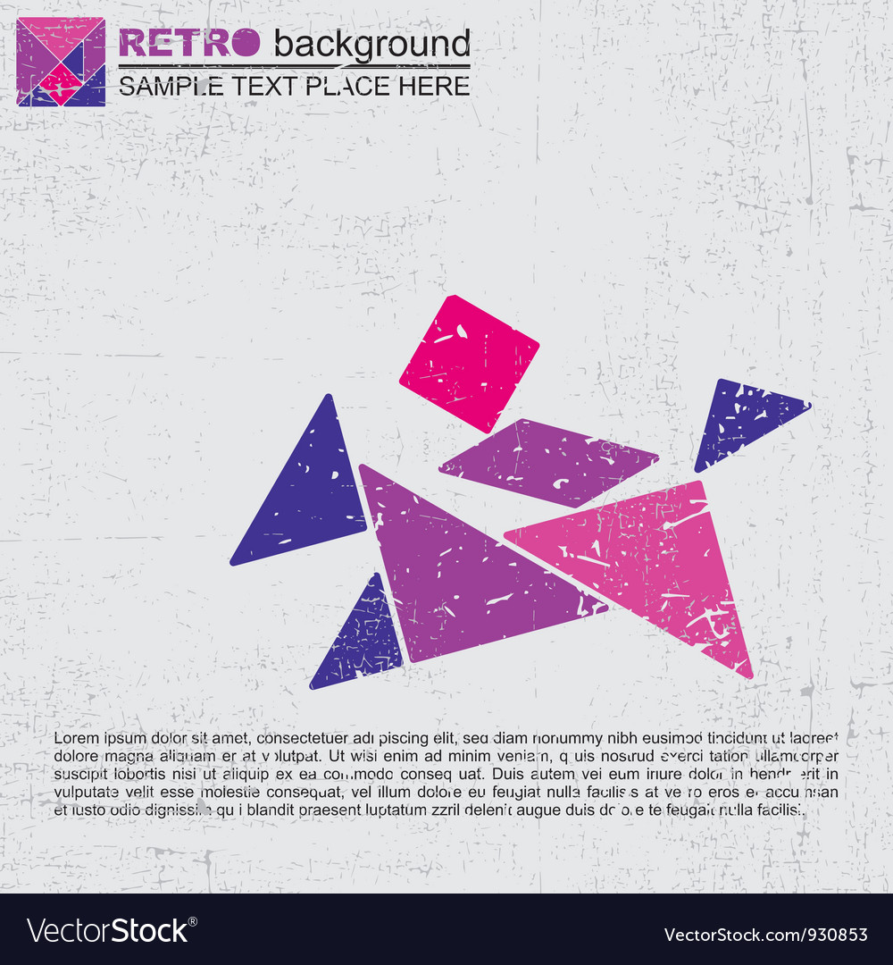 Tangram human and horse Royalty Free Vector Image