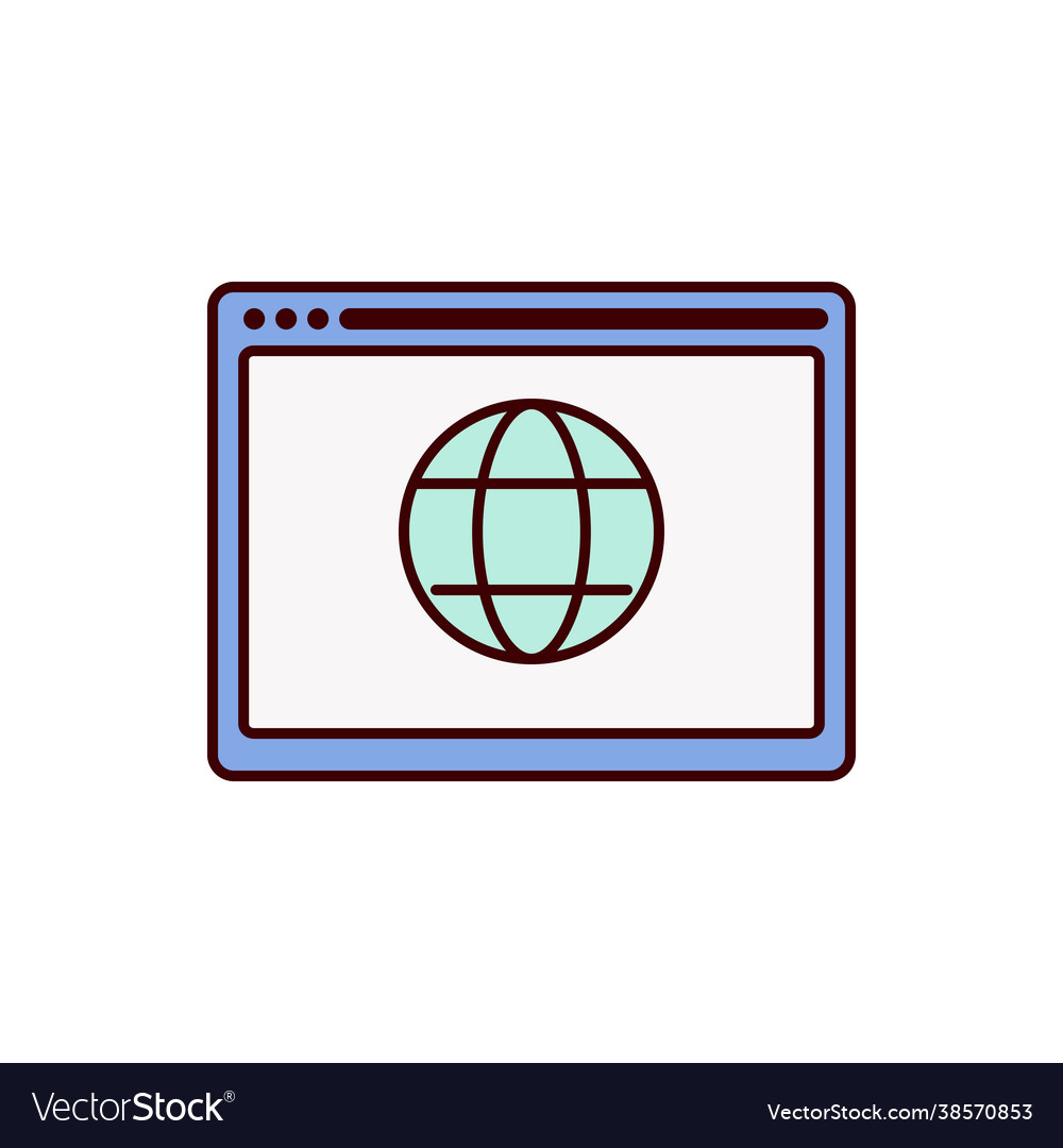 Web icon internet Royalty Free Vector Image - VectorStock