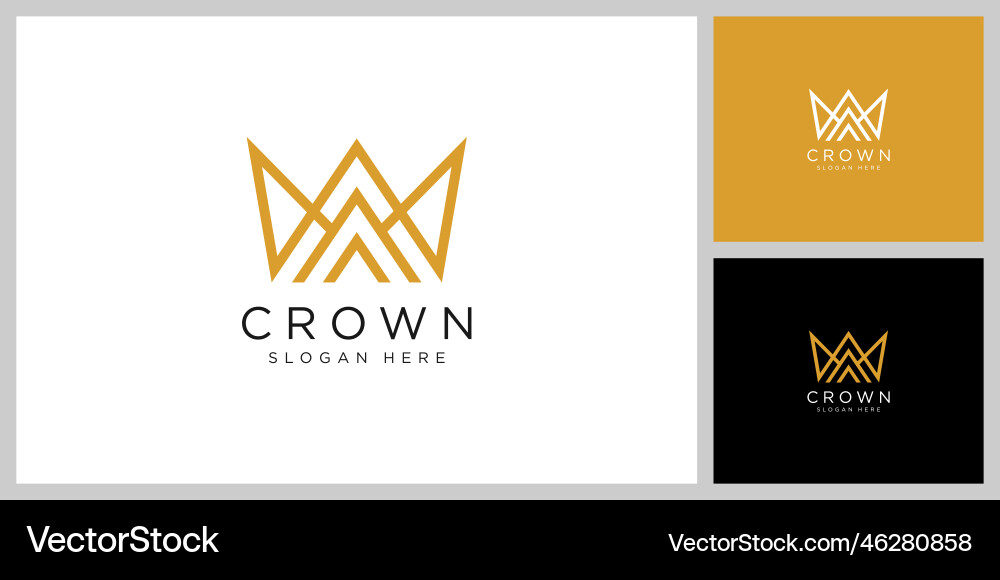 Crown logo design template Royalty Free Vector Image