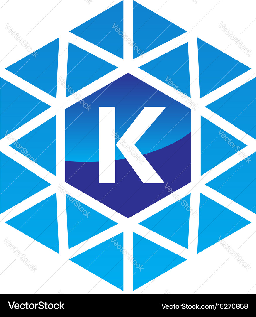 Diamond initial k Royalty Free Vector Image - VectorStock