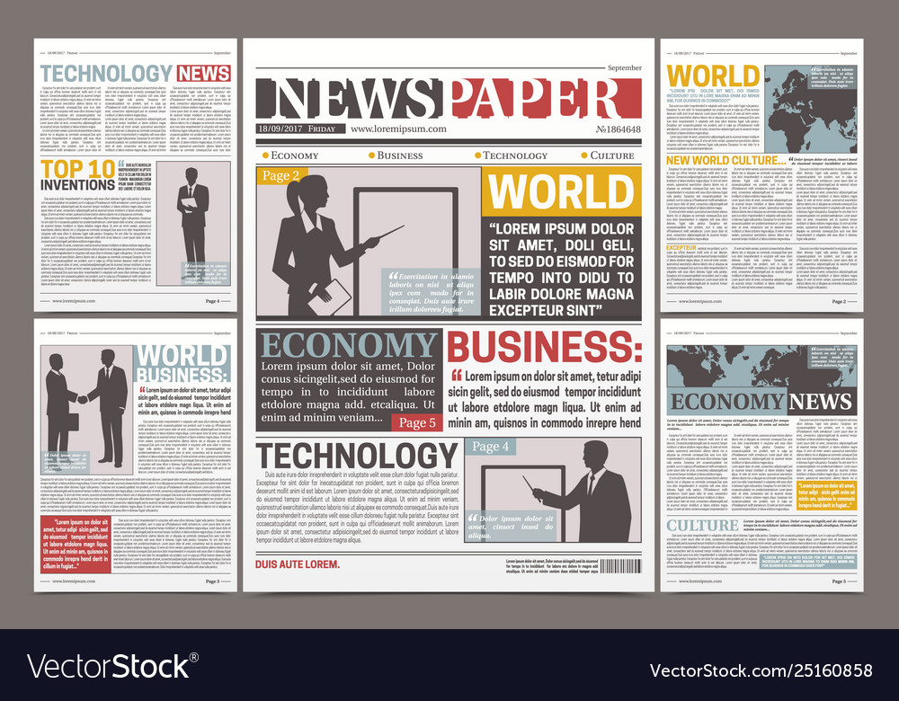 free newspaper template vector