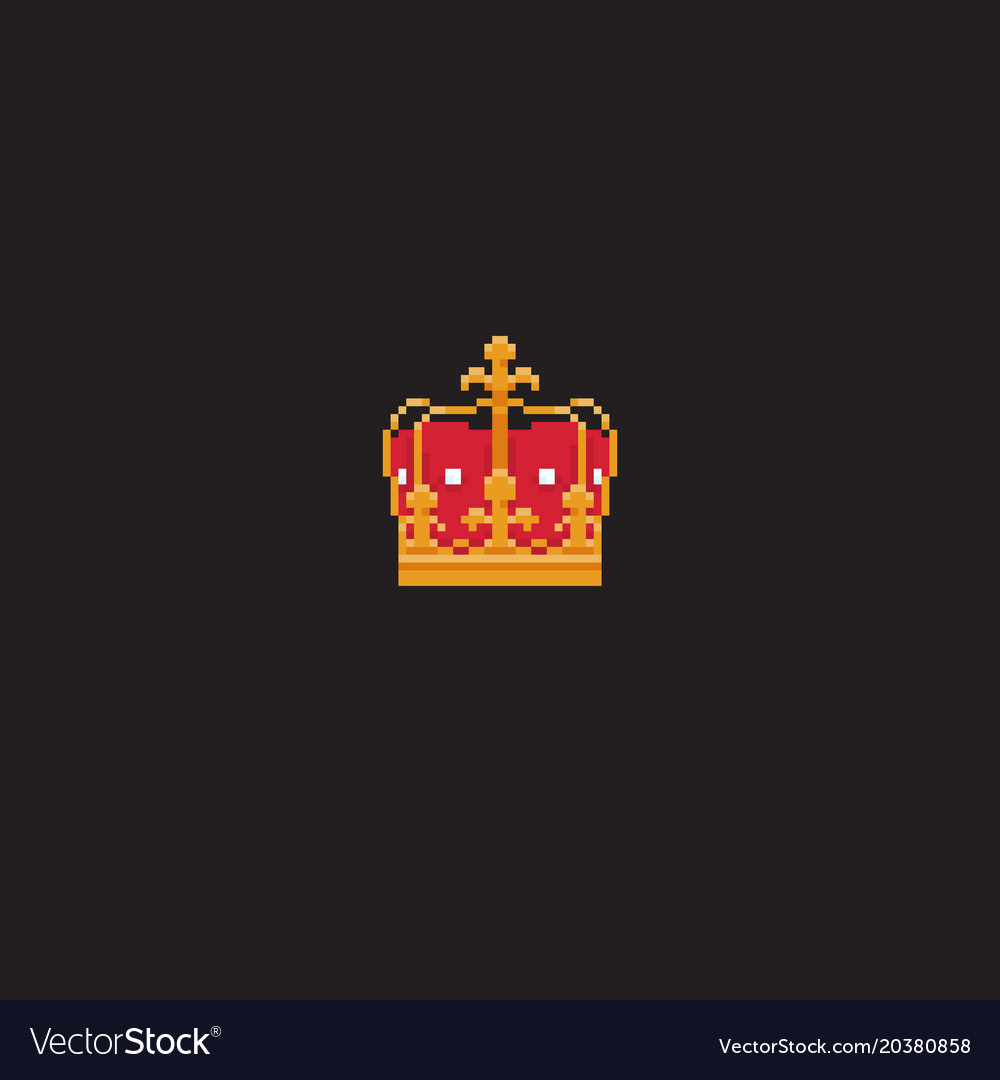 Pixel art crown Royalty Free Vector Image - VectorStock
