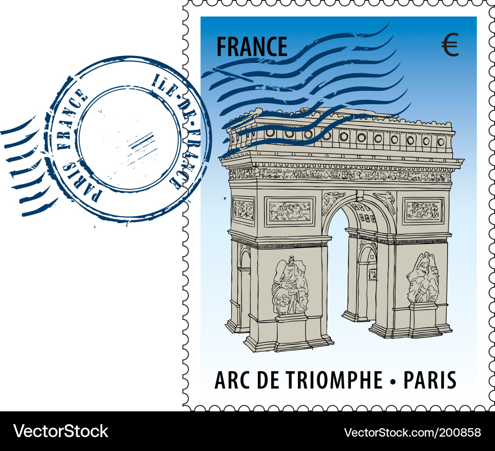 Postmark from france Royalty Free Vector Image