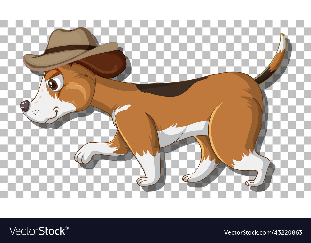 Beagle dog cartoon character Royalty Free Vector Image