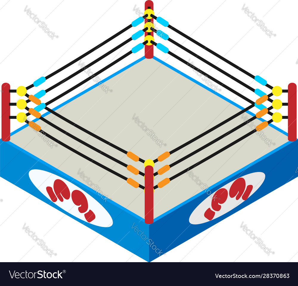 Boxing arena icon isometric style Royalty Free Vector Image