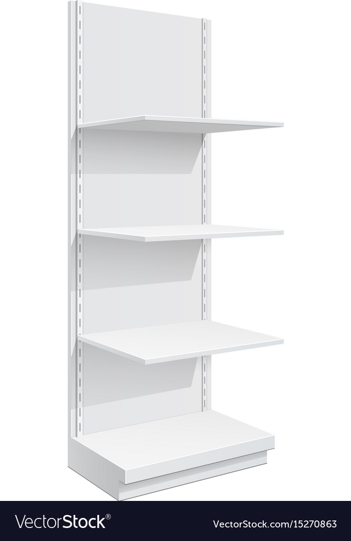 Display rack shelves for supermarket Royalty Free Vector