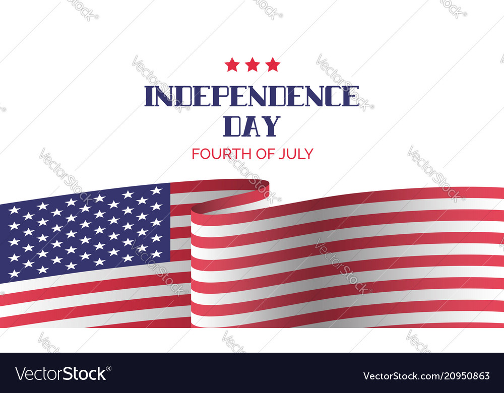 Independence day greeting card banner template vector image Independence day greeting card banner template