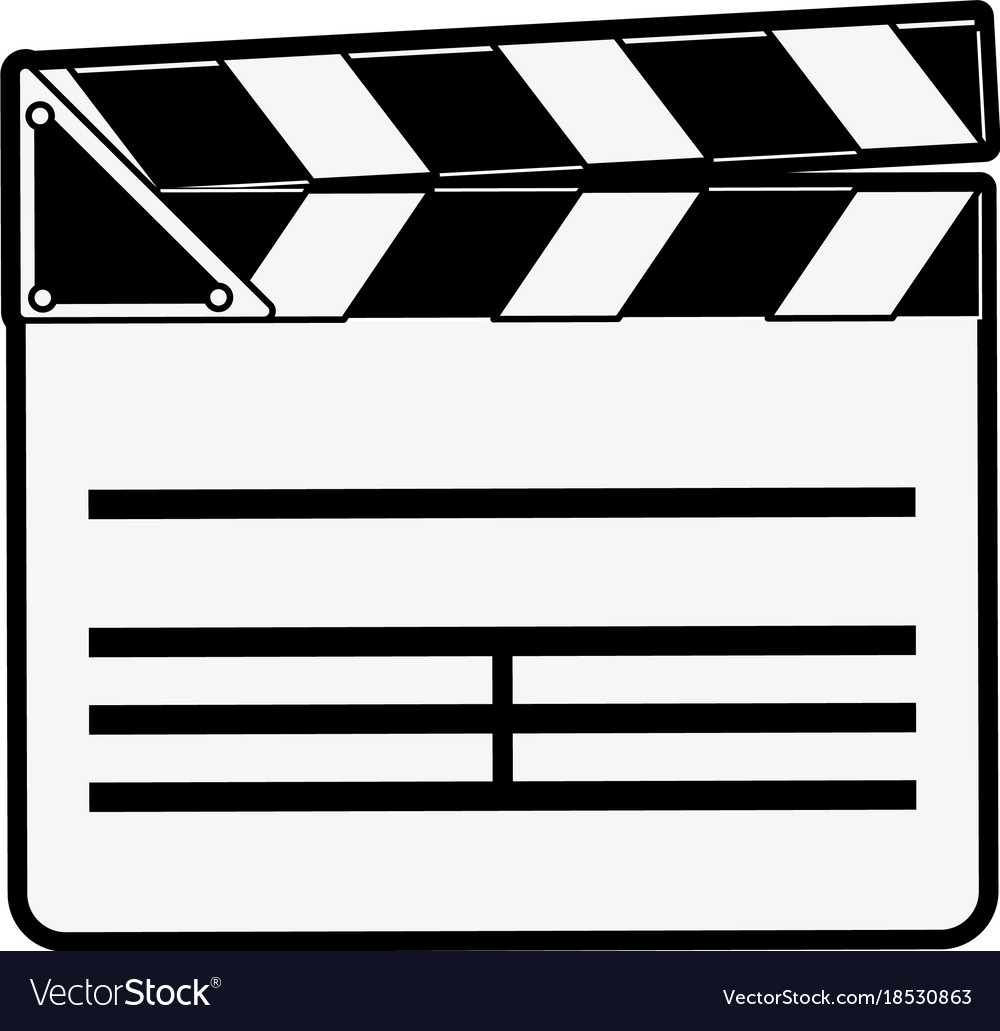 Movie clapboard isolated Royalty Free Vector Image