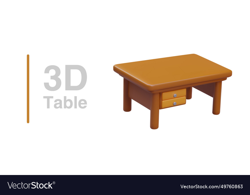 Placard with realistic table storage Royalty Free Vector