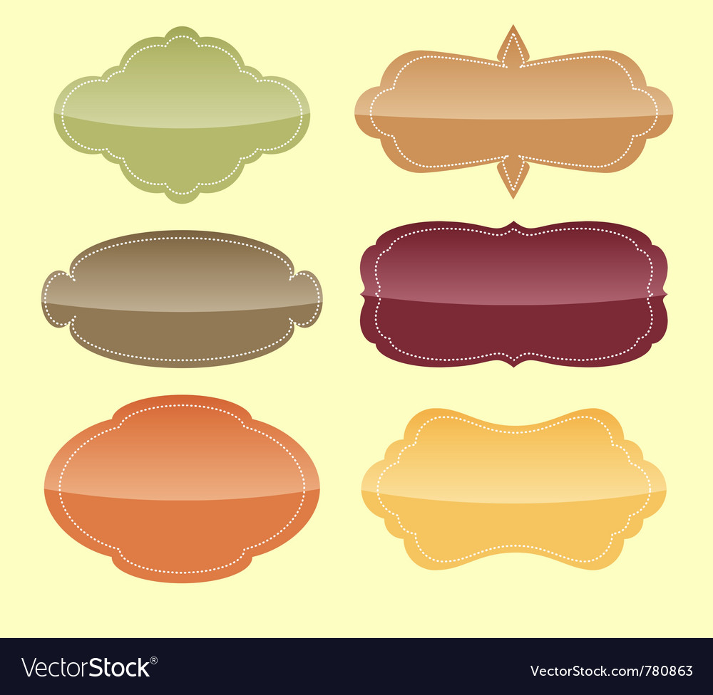 Set of stickers Royalty Free Vector Image - VectorStock