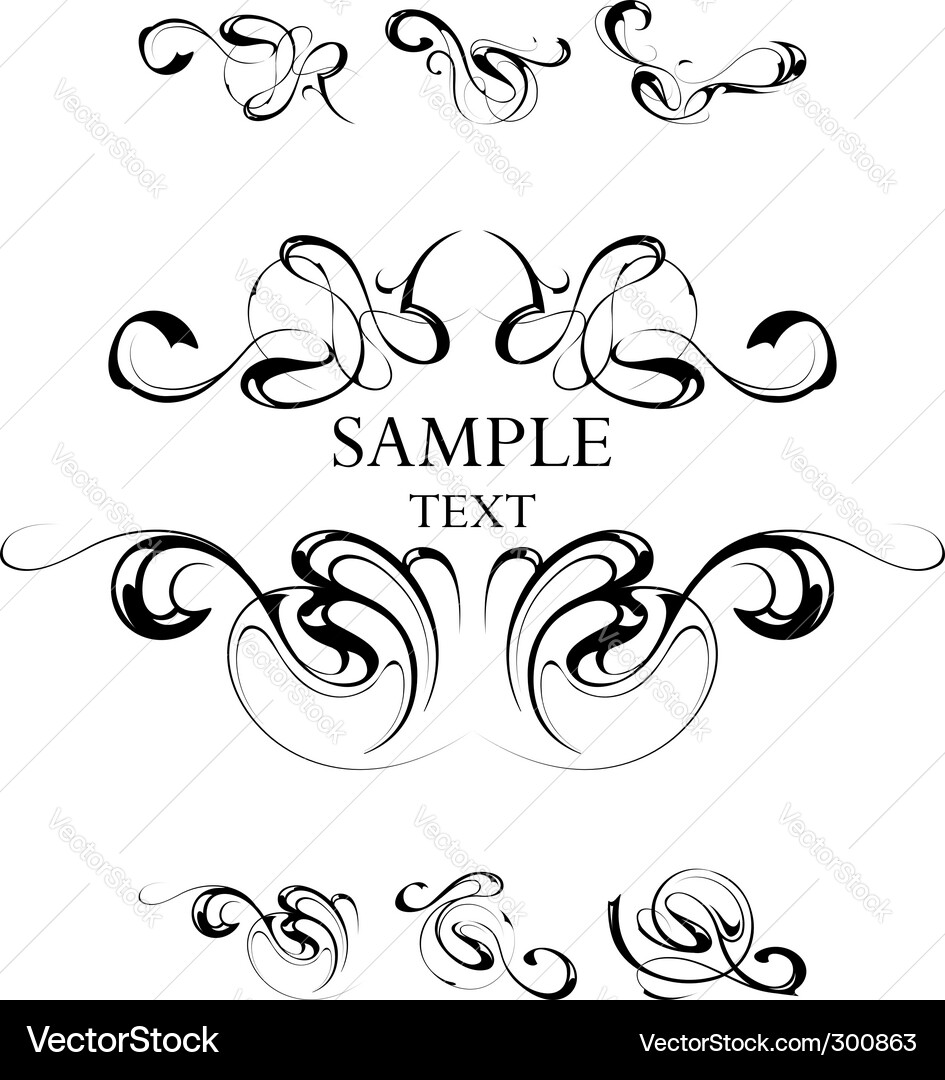 Set vintage design elements Royalty Free Vector Image
