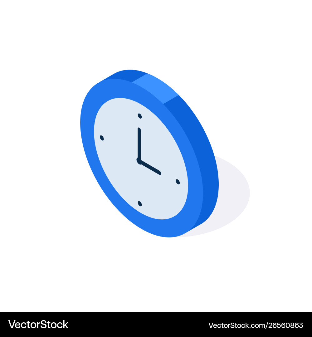 Watch isometric flat icon 3d stopwatch timer Vector Image