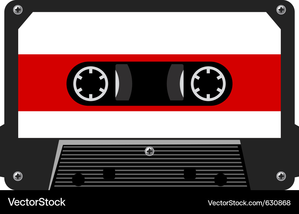 Audio cassette Royalty Free Vector Image - VectorStock