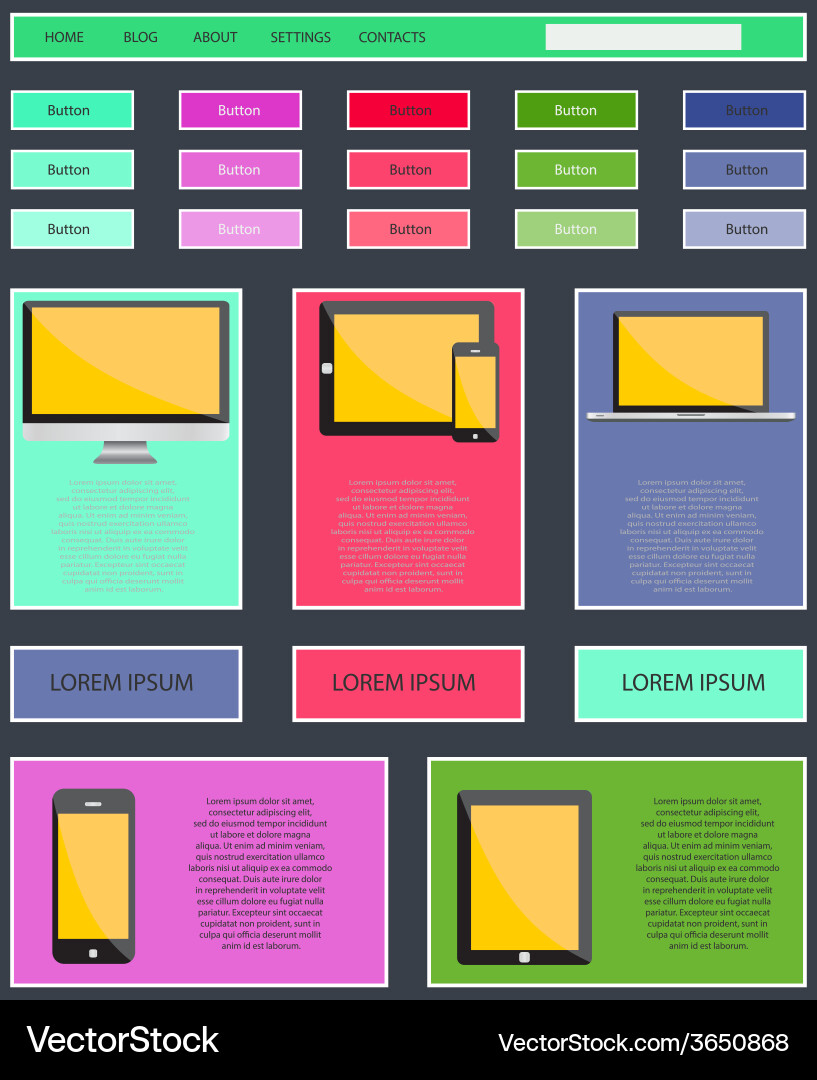 Digital mobile internet marketing responsive web Vector Image