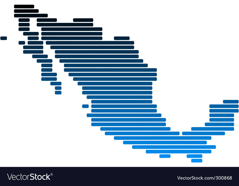 Map of mexico Royalty Free Vector Image - VectorStock