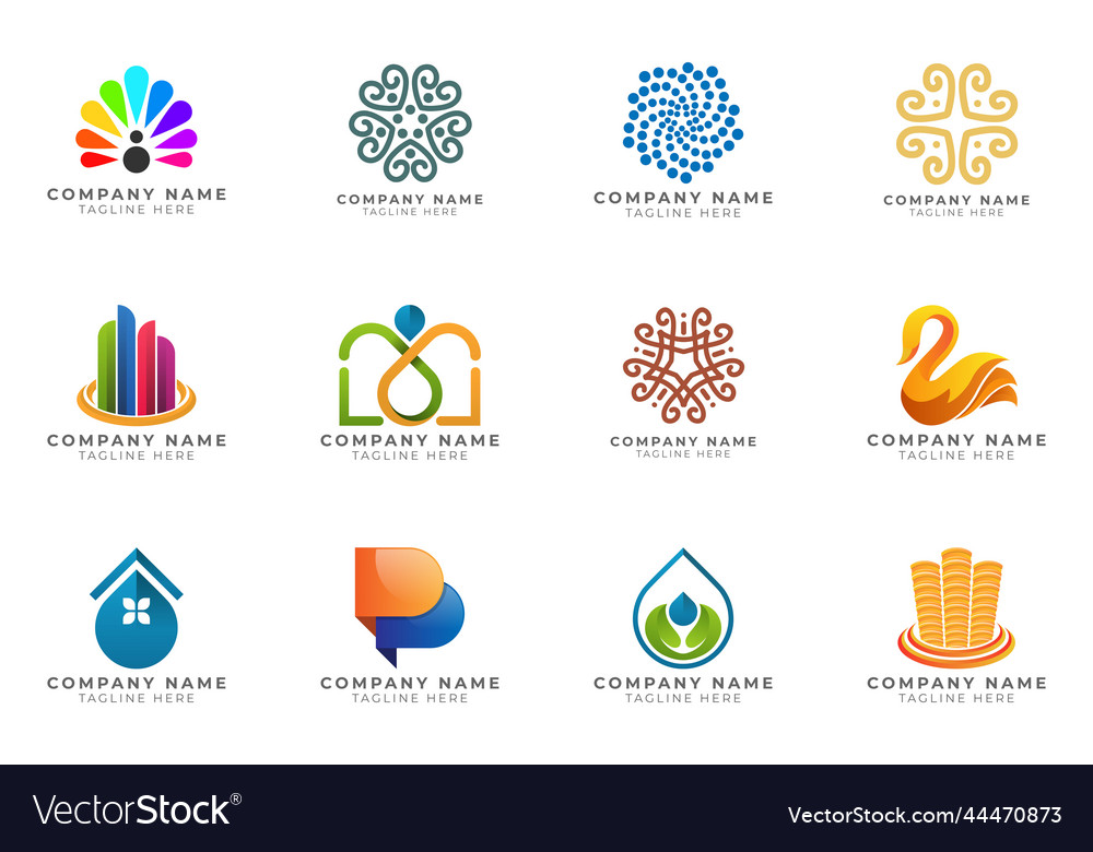 Best logo collection Royalty Free Vector Image