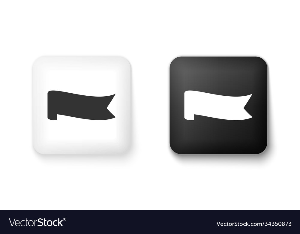 Black and white banner ribbon icon isolated Vector Image