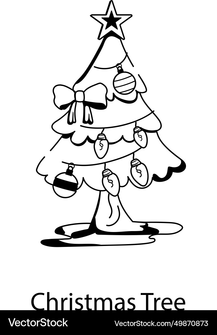 Christmas tree Royalty Free Vector Image - VectorStock