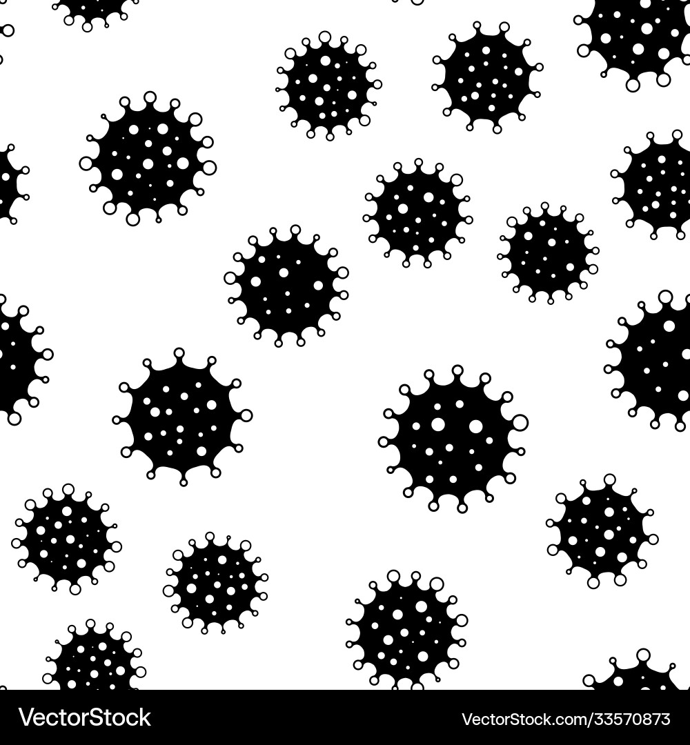 Coronavirus seamless background pattern Royalty Free Vector