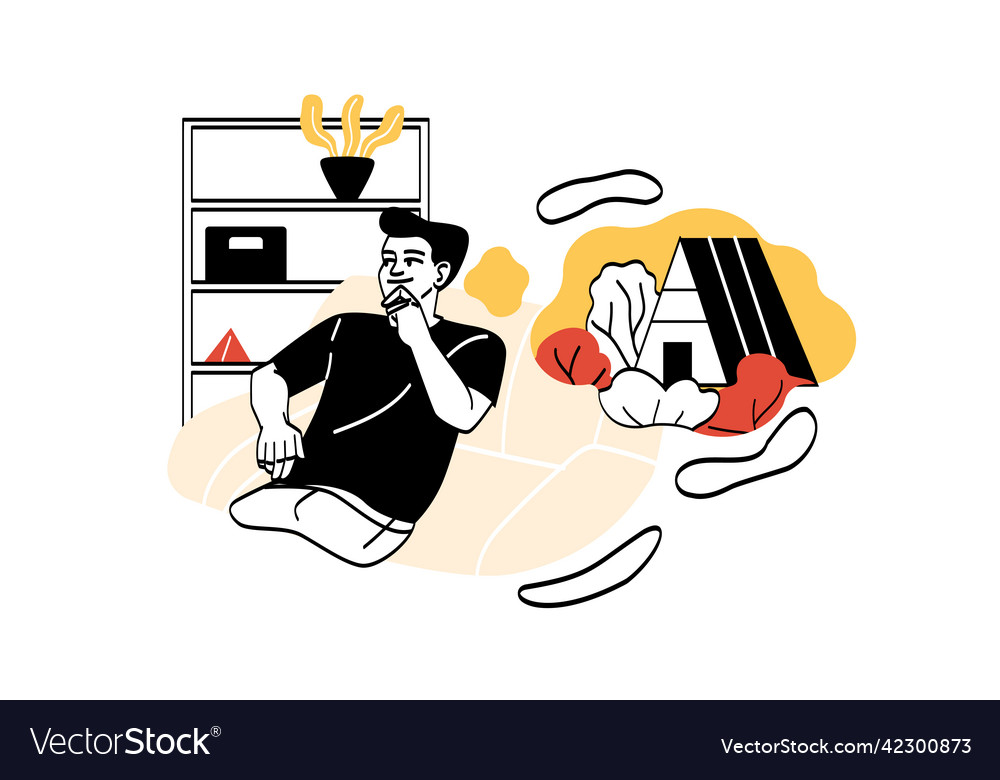 Dreaming people set Royalty Free Vector Image - VectorStock