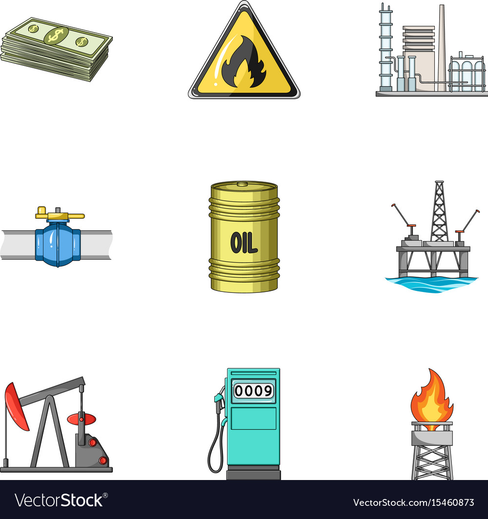 Oil Rig Pump And Other Equipment For Recovery Vector Image