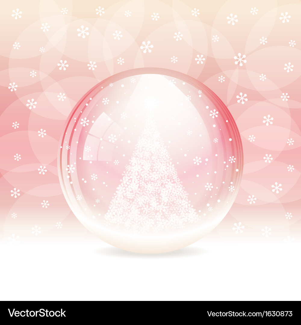 Snow globe Royalty Free Vector Image - VectorStock