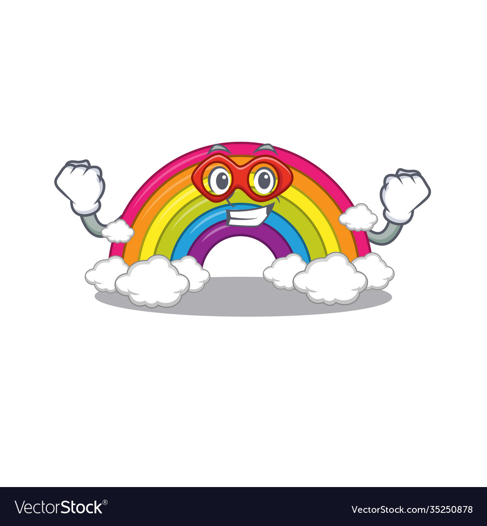 A cartoon character rainbow performed Royalty Free Vector