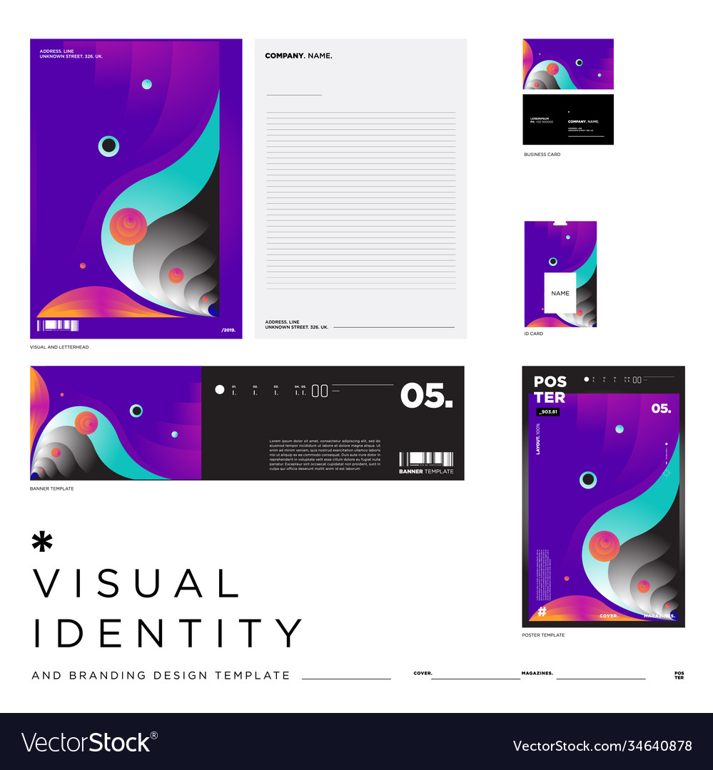 Abstract background visual identity brand\
template