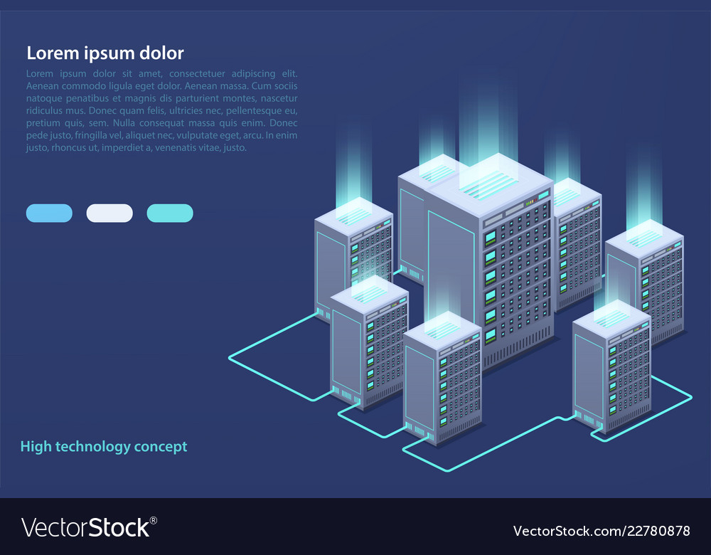 Data center concept cloud storage data transfer Vector Image