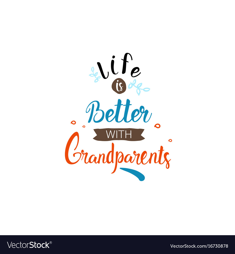 Happy Grandparents Day Greeting Card Banner Text Vector Image