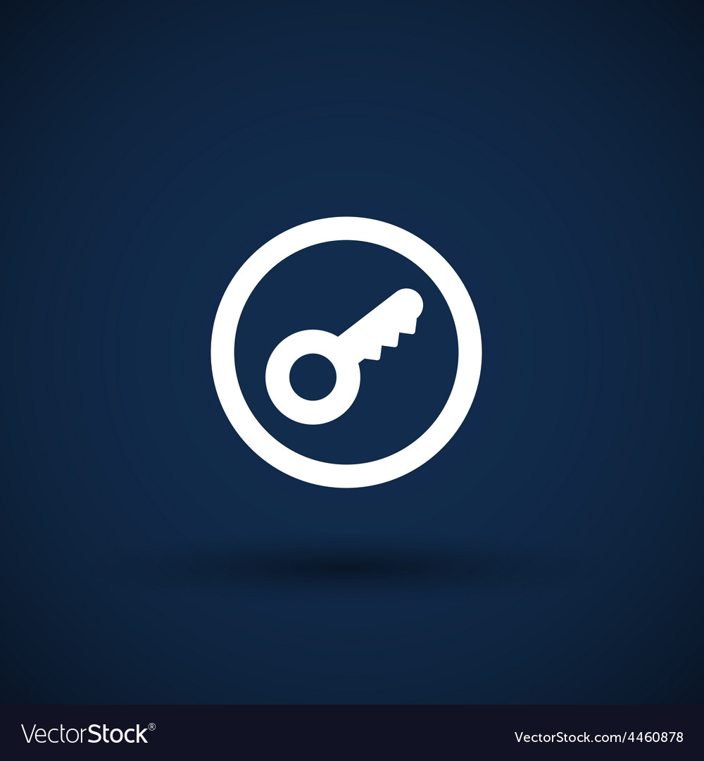 Key icon lock symbol security sign flat design Vector Image