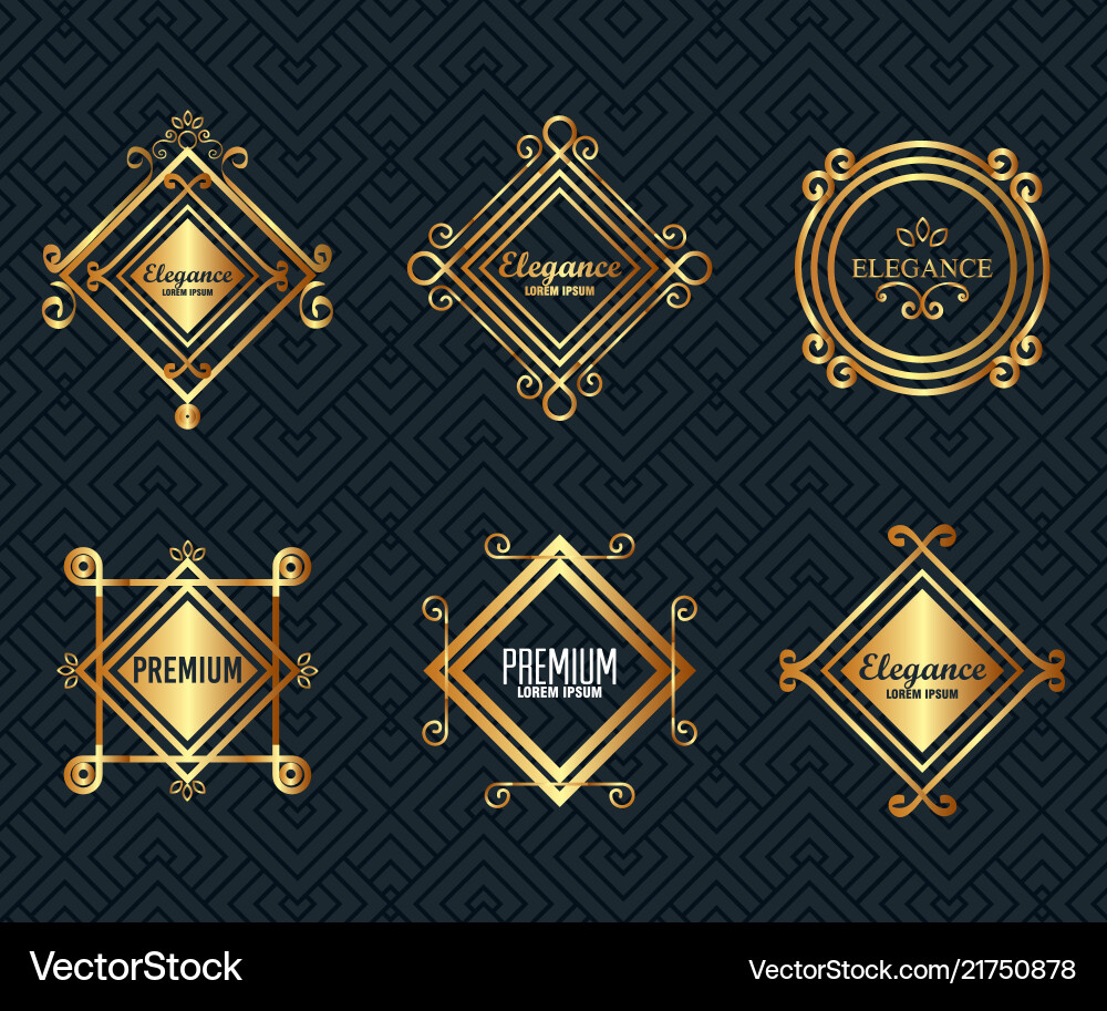 Premium and elegance set frames Royalty Free Vector Image