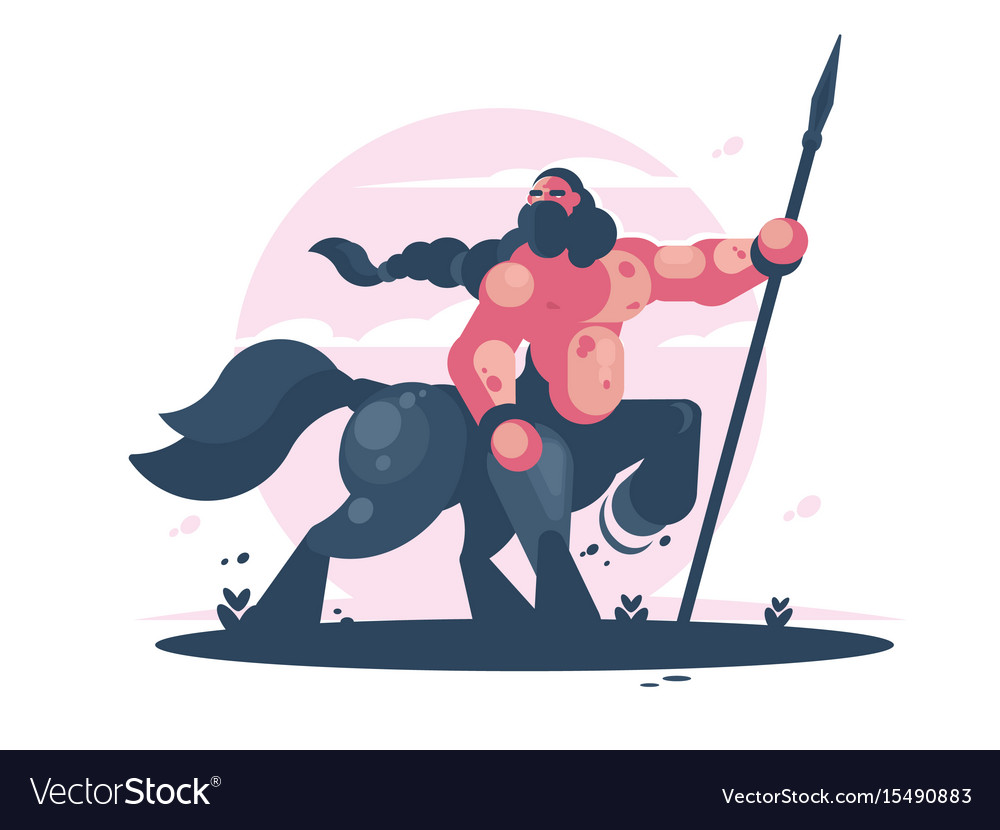Character centaur with spear