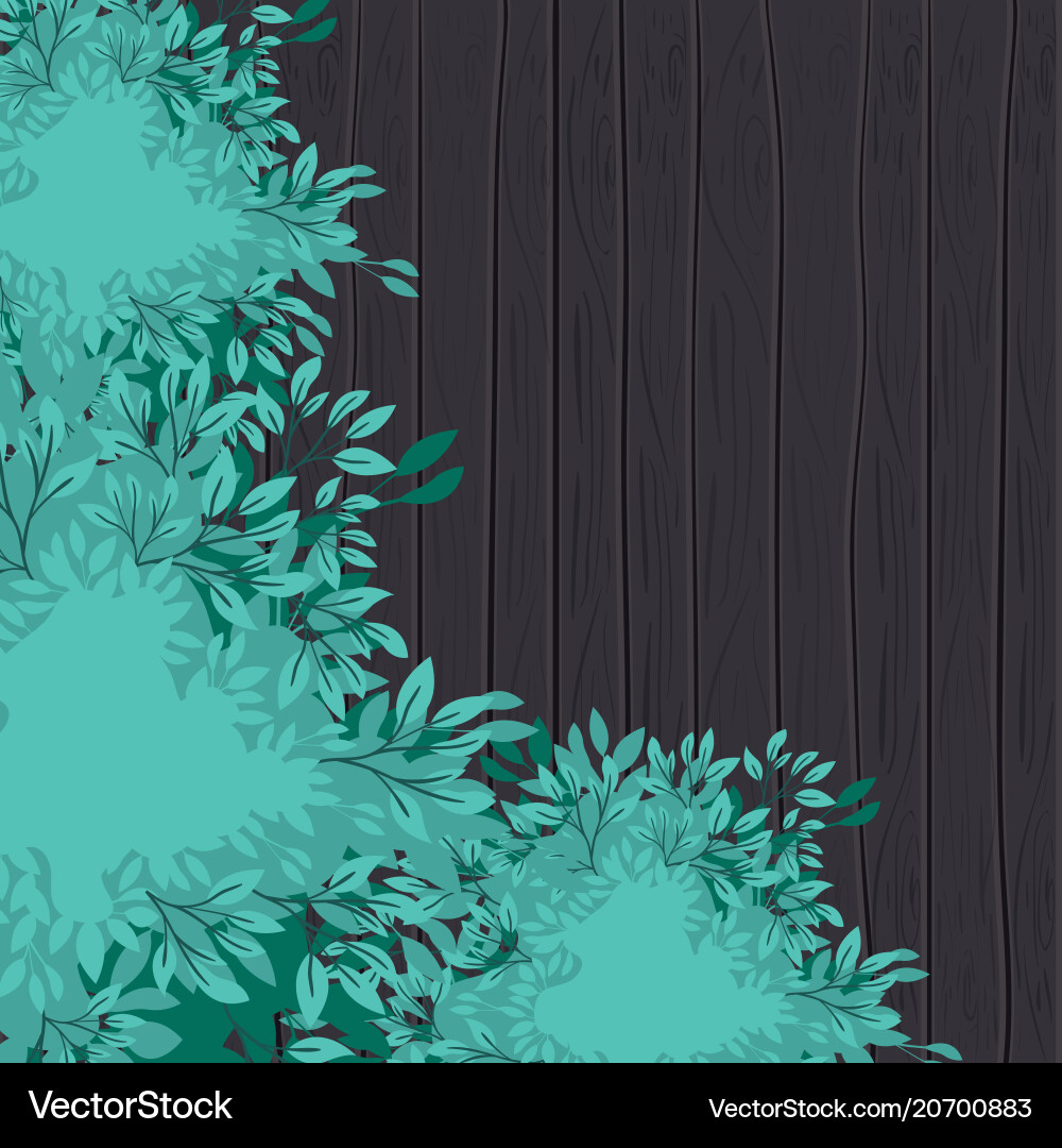 Leafs plant pattern background Royalty Free Vector Image