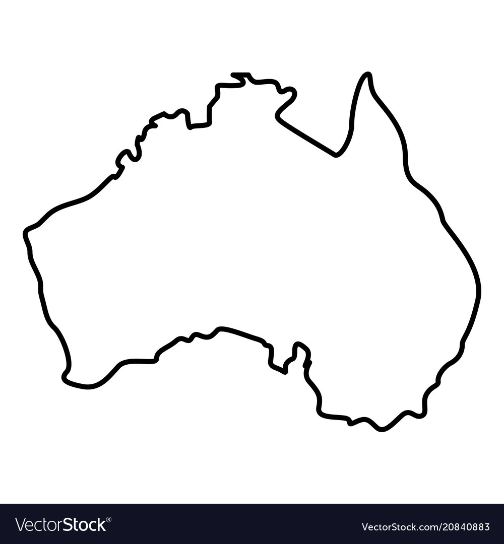 Map australia icon black color flat style Vector Image