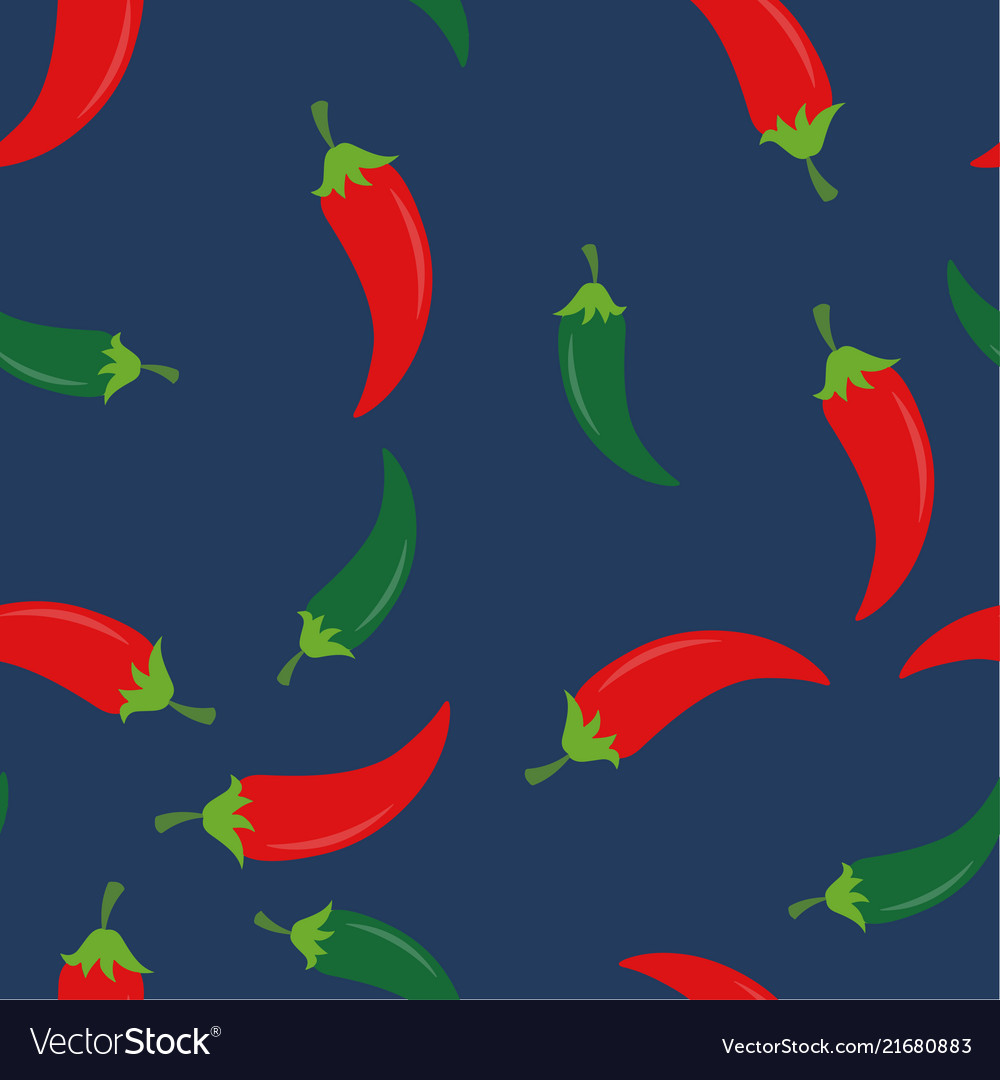 Red And Green Chili Peppers Pattern Seamless Color Red And Green Chili Peppers Pattern Seamless Color Vector Image