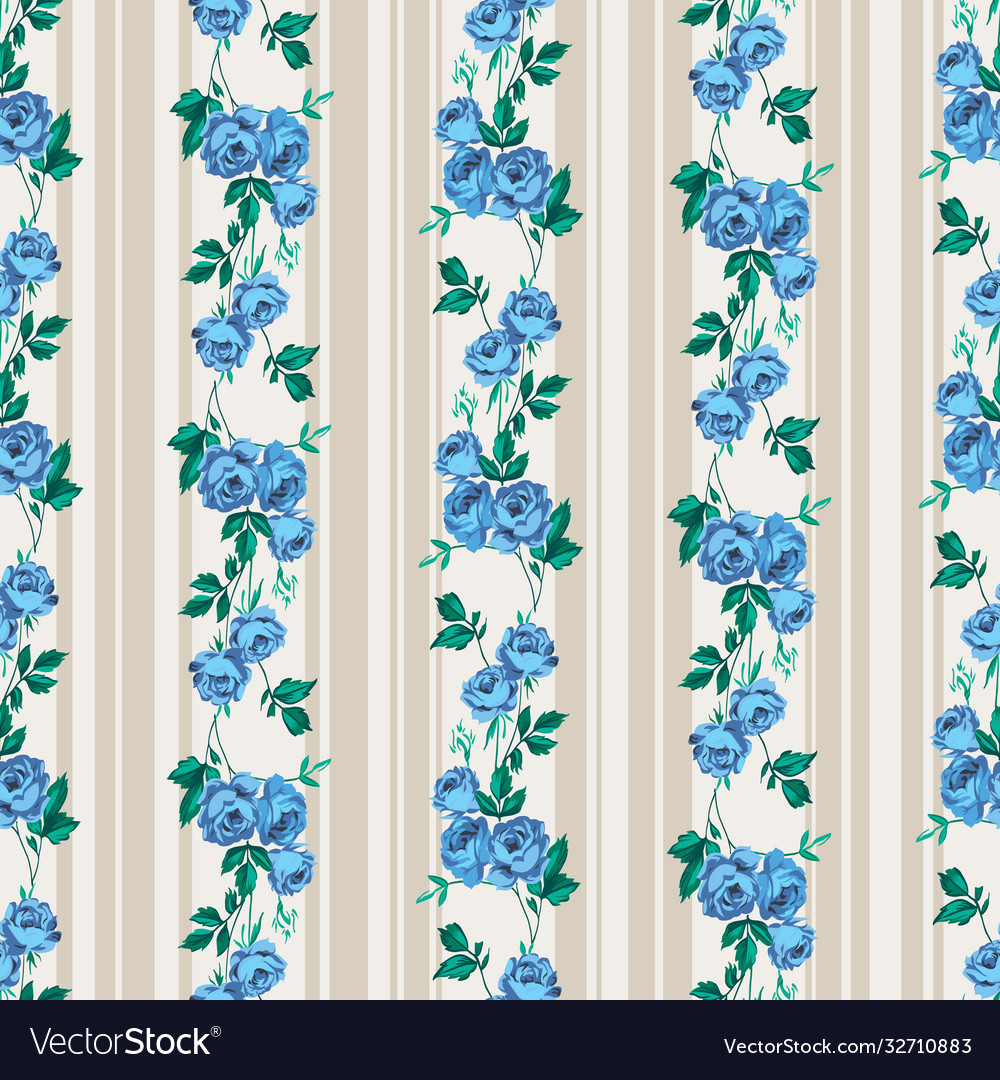 Roses and stripes vector image Roses and stripes