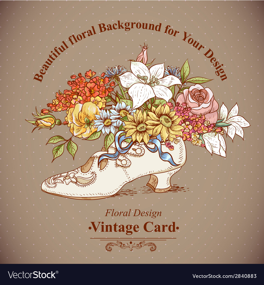 Vintage store flower shoes