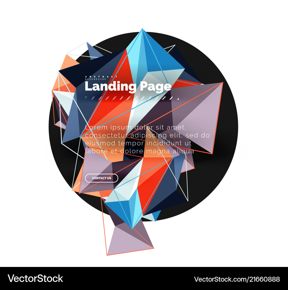 3d triangle abstract background polygonal Vector Image