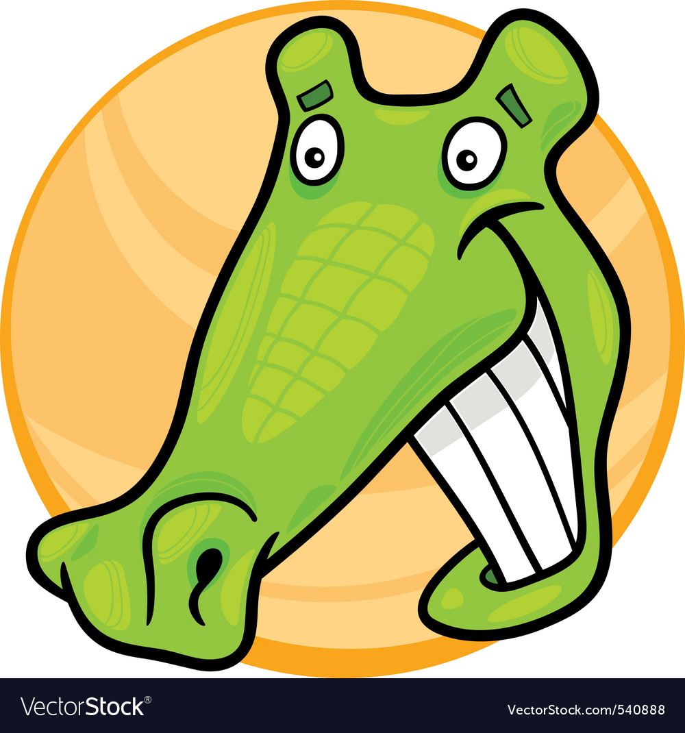 Cartoon of funny crocodile Royalty Free Vector Image